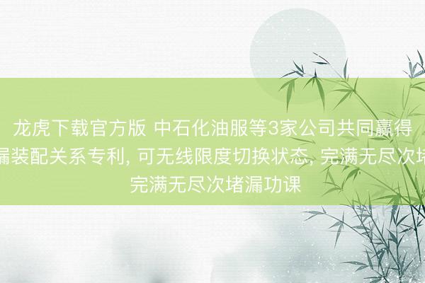 龙虎下载官方版 中石化油服等3家公司共同赢得随钻堵漏装配关系专利， 可无线限度切换状态， 完满无尽次堵漏功课